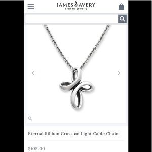 James Avery Eternal Ribbon Cross Necklace
